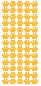 Golden Yellow Paw Stickers 3/4" DC15-019