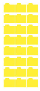 Light Yellow Folder Shaped Stickers 1.2" DC02-1.2-025