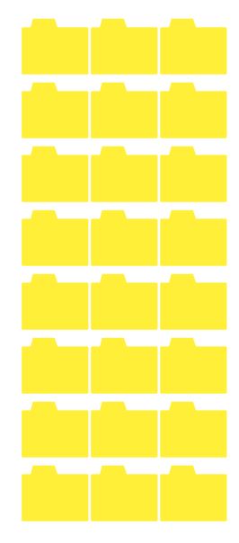 Light Yellow Folder Shaped Stickers 1.2