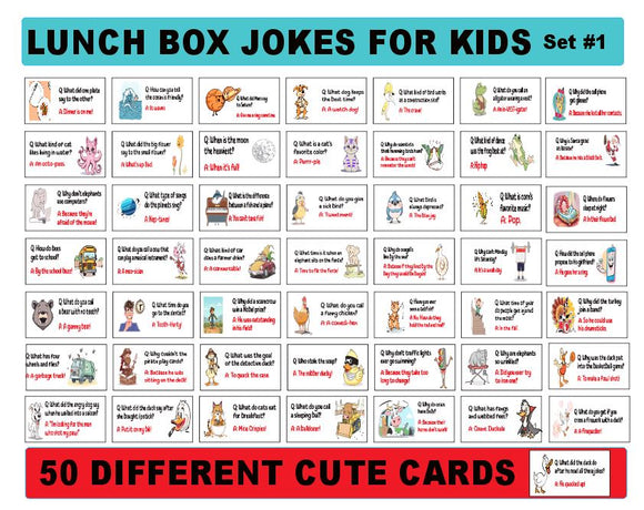 50 Joke Cards for Kids - Lunchbox Notes - BC08