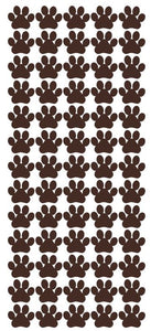 Brown Paw Stickers 3/4" DC15-080