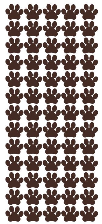 Brown Paw Stickers 3/4