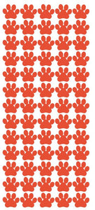 Orange Paw Stickers 3/4" DC15-035