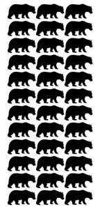 Black Bear Stickers 1-1/4" DC16-070