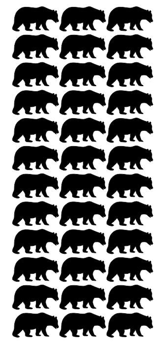 Black Bear Stickers 1-1/4