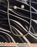 AZ258 Silver Color Serpentine Necklace with FREE Earrings
