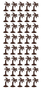 Brown Palm Tree Stickers 1" DC11-080