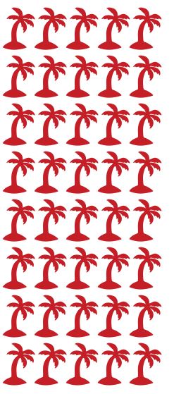 Red Palm Tree Stickers 1