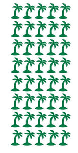 Green Palm Tree Stickers 1" DC11-068