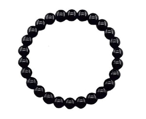 AZ281 Black Bright Stone Bead Bracelet