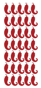 Red Chili Pepper Stickers Sticker 1-1/4" DC03-032