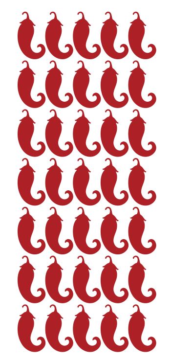 Red Chili Pepper Stickers Sticker 1-1/4