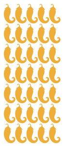 Golden Yellow Chili Pepper Stickers Sticker 1-1/4" DC03-019