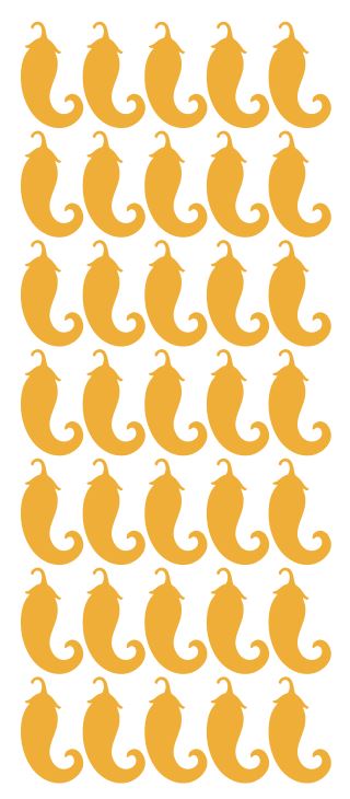 Golden Yellow Chili Pepper Stickers Sticker 1-1/4