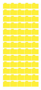 Light Yellow Folder Shaped Stickers Sticker 3/4" DC02-.75-025