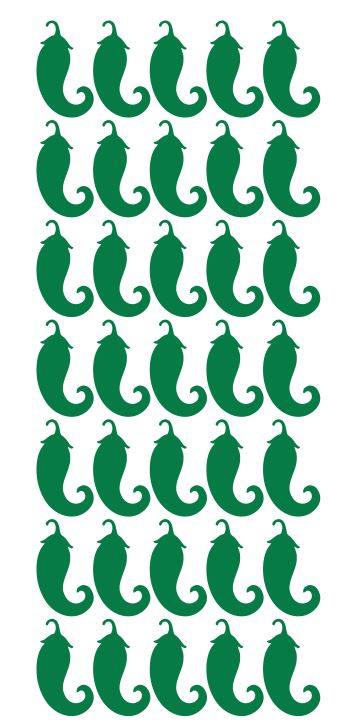 Green Chili Pepper Stickers Sticker 1-1/4