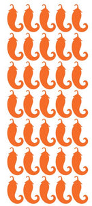 Orange Chili Pepper Stickers Sticker 1-1/4" DC03-035