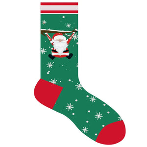 SF376 Green Santa Socks