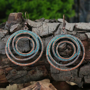 AZ1550 Patina Look Circles Earrings