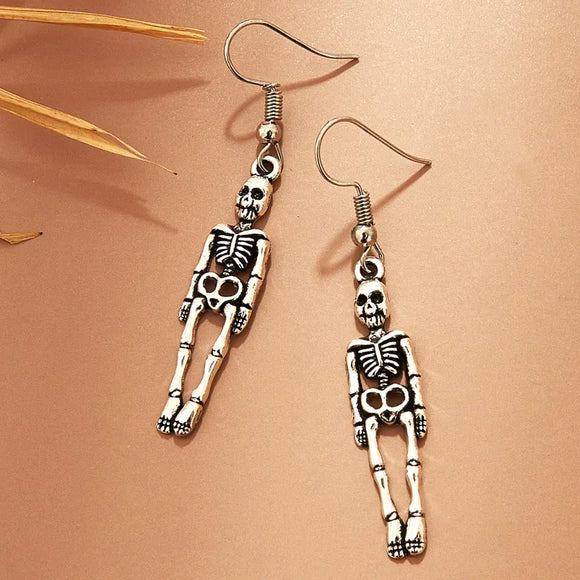 AZ146 Hanging Skeleton Earrings