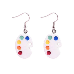 AZ978 Artist Paint Pallet Earrings