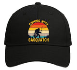 HT07 Ball Cap Fishing With Sasquatch