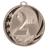 MS714 Silver Color 2nd Place MidNite Star Medal 2 Inch Round