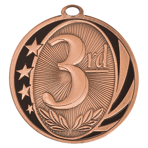 MS715 Bronze Color 3rd Place MidNite Star Medal 2 Inch Round