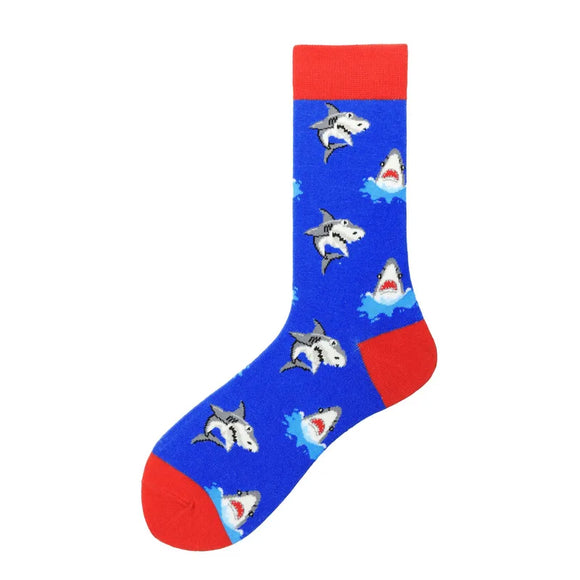 AZ410B Blue Shark Socks