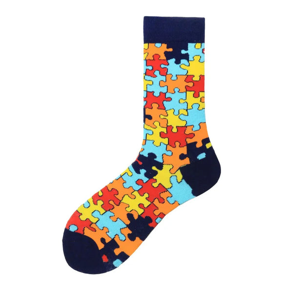 AZ413B Autism Puzzle Socks