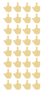 Ivory Middle Finger Stickers 1" DC14-023