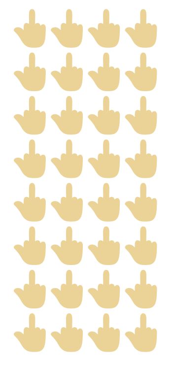 Ivory Middle Finger Stickers 1