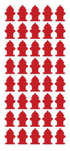 Red Fire Hydrant Stickers 1" DC09-032