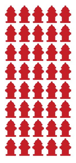 Red Fire Hydrant Stickers 1