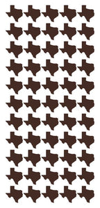 Brown Texas Stickers Sticker 3/4" DC08-080