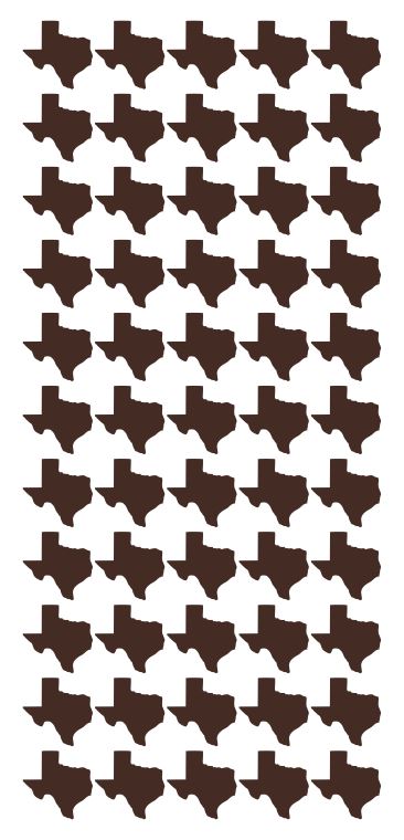 Brown Texas Stickers Sticker 3/4