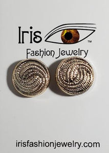 AZ1501 Rose Gold Textured Swirl Earrings