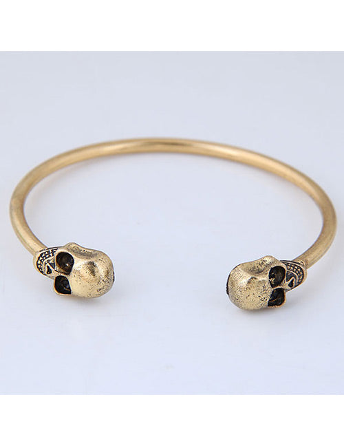 B578 Gold Skull Bracelet - Iris Fashion Jewelry