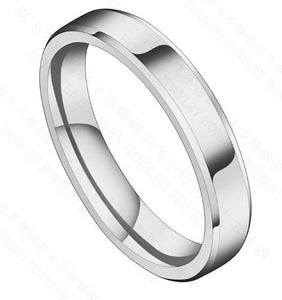 R434 Basic Thin Silver Titanium & Stainless Steel Ring - Iris Fashion Jewelry