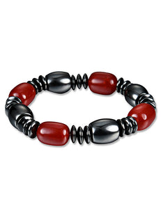 B33 Black & Red Bead Magnetic Bracelet - Iris Fashion Jewelry