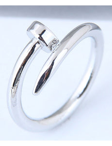 TR18 Silver Bent Nail Toe Ring - Iris Fashion Jewelry