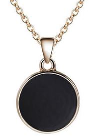 *N915 Dainty Gold Black Full Dot Necklace with FREE Earrings - Iris Fashion Jewelry