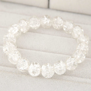 B529 Crystal Crackle Glass Bracelet - Iris Fashion Jewelry