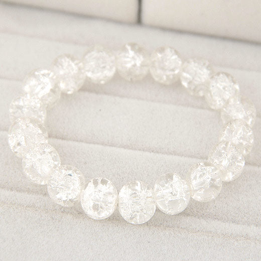 B529 Crystal Crackle Glass Bracelet - Iris Fashion Jewelry