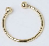 TR26 Gold Double Ball Toe Ring - Iris Fashion Jewelry
