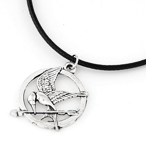 N1091 Silver Peace Bird Leather Cord Necklace with FREE Earrings - Iris Fashion Jewelry