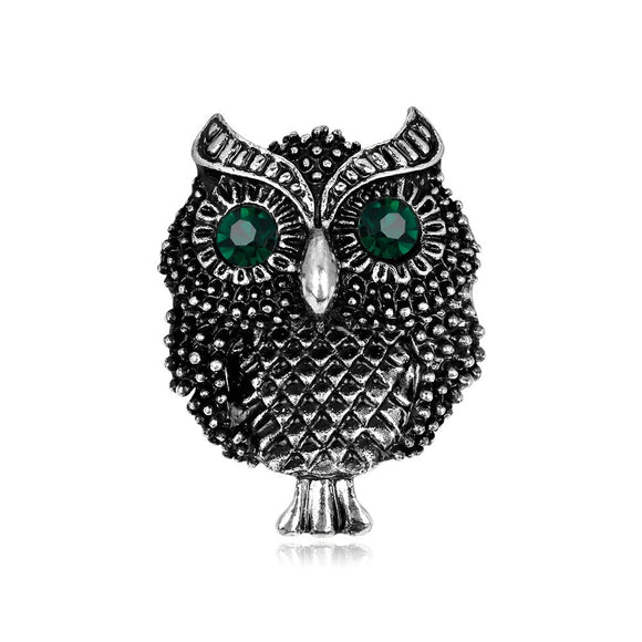 F41 Silver Owl Pin - Iris Fashion Jewelry