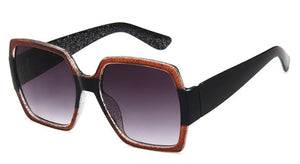 S14 Coffee & Black Sparkle Design Sunglasses - Iris Fashion Jewelry