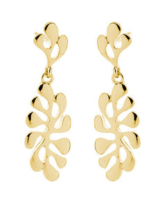 E916 Gold Artisan Dangle Earrings - Iris Fashion Jewelry
