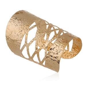 B266 Gold Textured Diamond Design Bracelet - Iris Fashion Jewelry